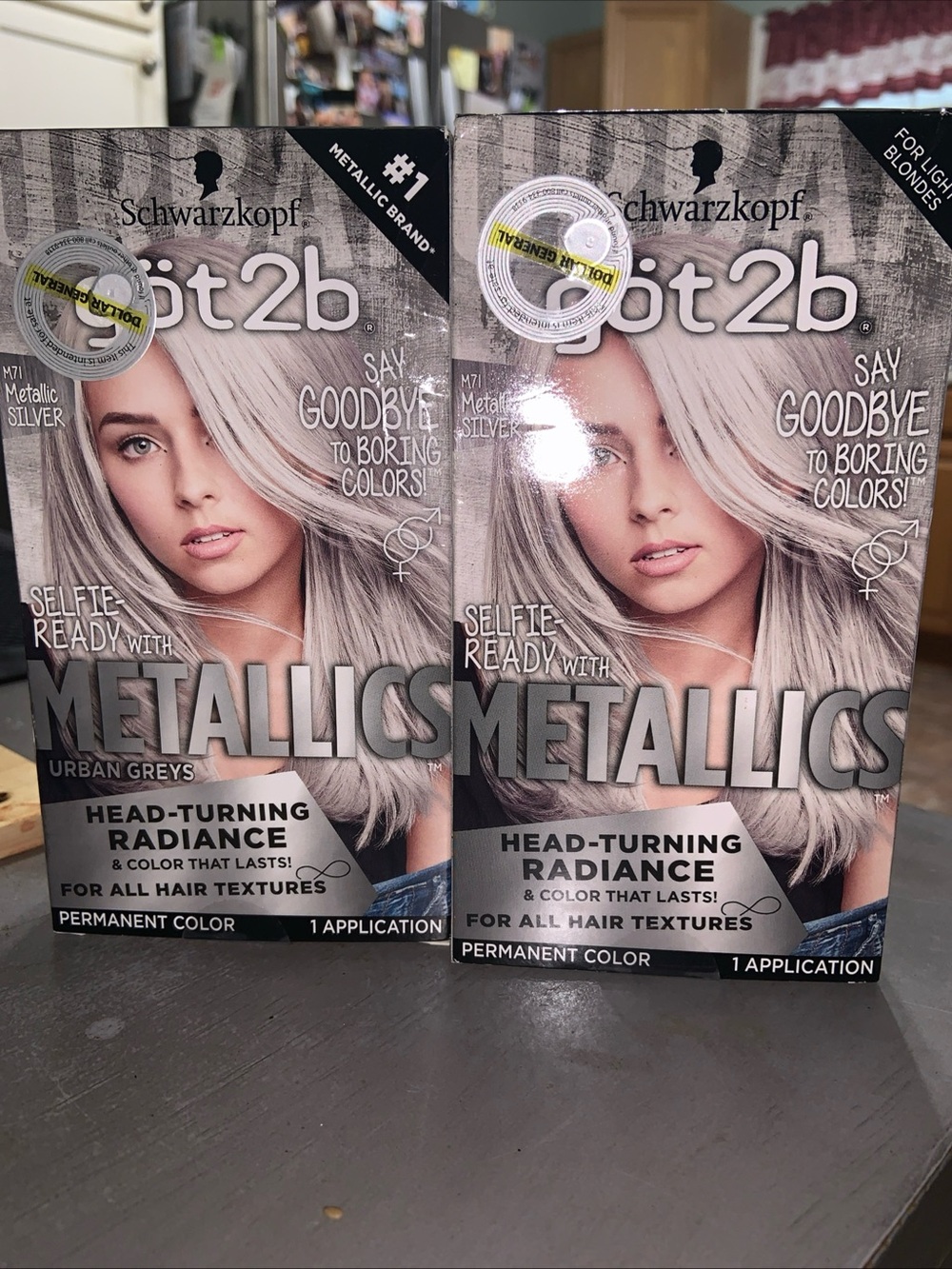 Schwarzkopf got2b Metallic Silver Hair Color - Metallic Grey LOT OF 2 boxes new